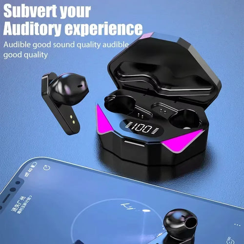Low Latency Wireless TWS Earphone for Games and Sports, Bluetooth with Charging Case
