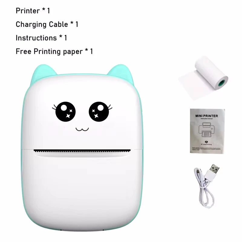 New Mini Portable Thermal Printer Print Photo Pocket Thermal Label Printer 58mm Printing Wireless Bluetooth Android iOS Printers