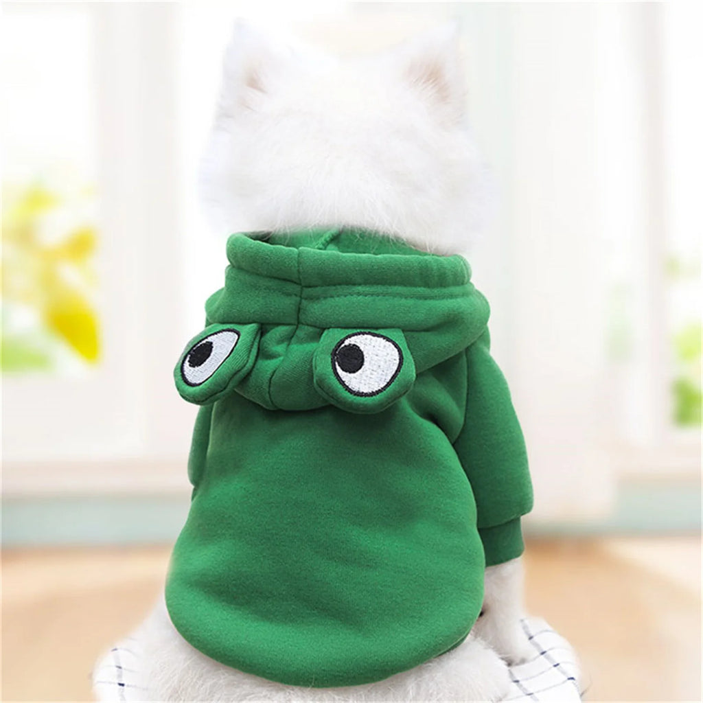 New Dog Hoodie Clothes Cute Design Sweater Coat Carrot  Frog Shape Warm Fleece Outdoor Pet Outfit Outerwear for Dogs Puppy