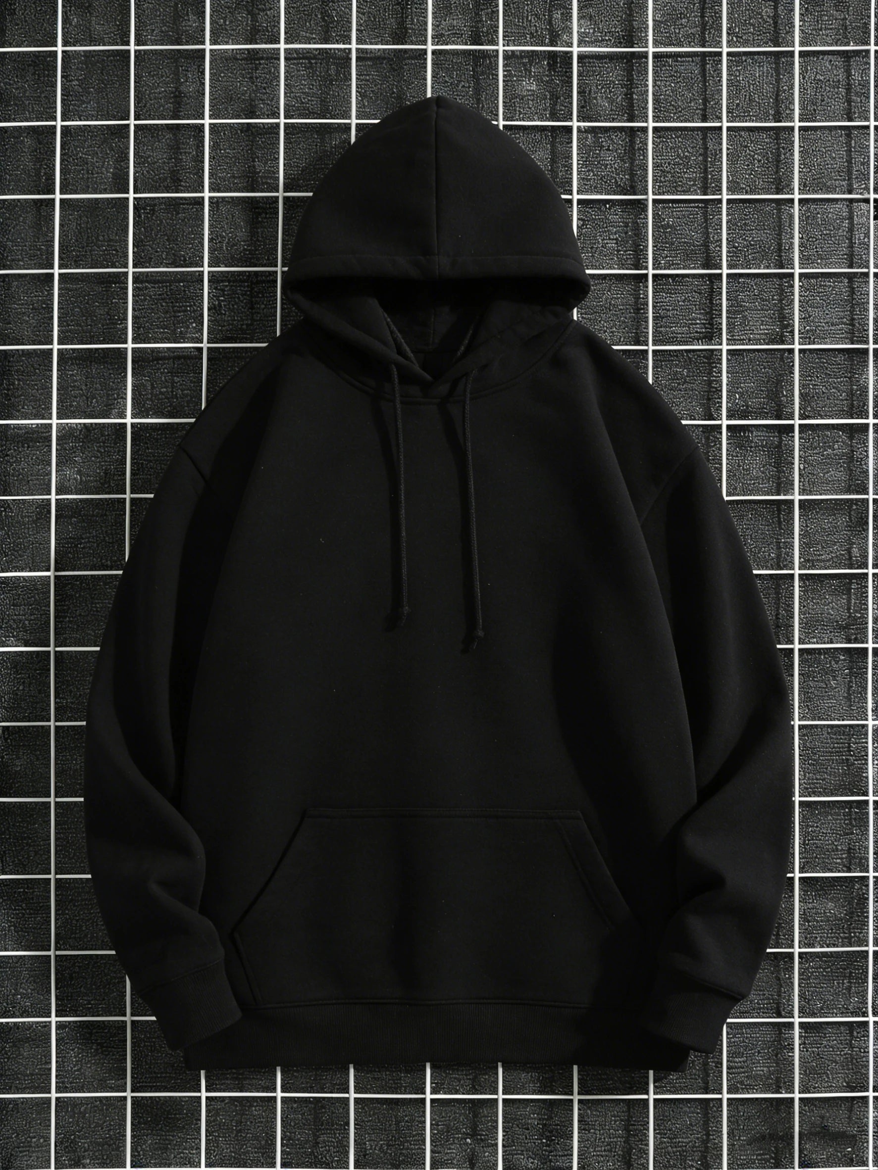 Men's Autumn/Winter Casual Sporty Fashion Pocket Sweatshirt Warm Solid Color Hooded Sweatshirt