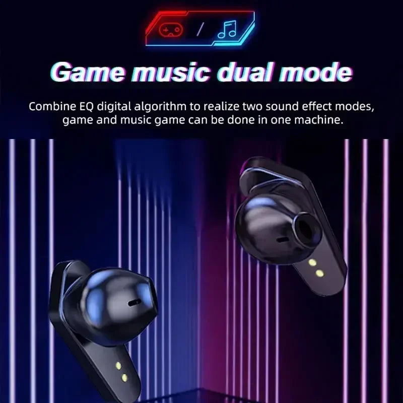Low Latency Wireless TWS Earphone for Games and Sports, Bluetooth with Charging Case