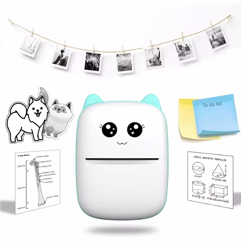 New Mini Portable Thermal Printer Print Photo Pocket Thermal Label Printer 58mm Printing Wireless Bluetooth Android iOS Printers